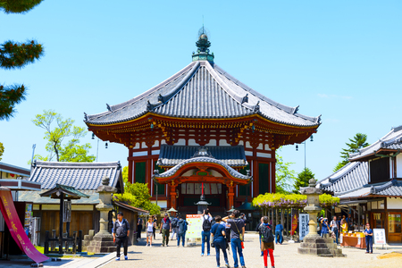 Nara, Japan - April 19, 2018:Kofukuji temple in Nara,Japan. It was established at 710.のeditorial素材