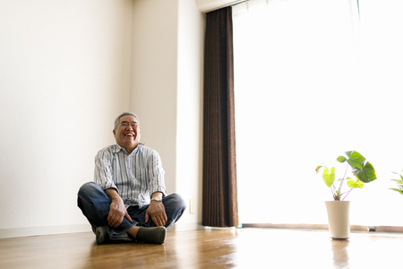 Elderly male portraitの写真素材