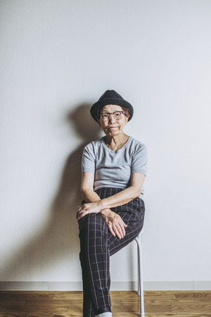Asian senior women and portraitsの写真素材