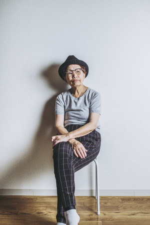 Asian senior women and portraitsの写真素材