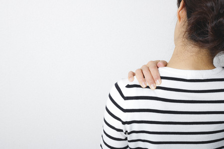 Asian women and shoulder painの写真素材