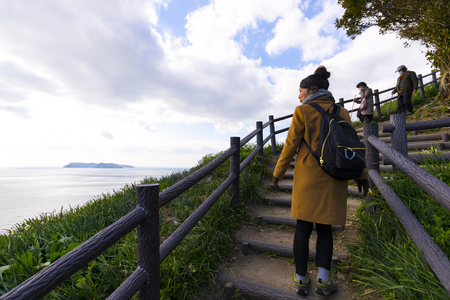 Climbing and ladiesの写真素材