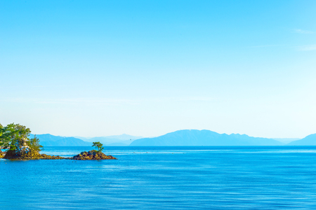 Sea and sky islandの写真素材