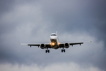 Airplane and skyの写真素材