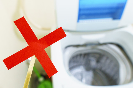 Washing machine and no goodの写真素材