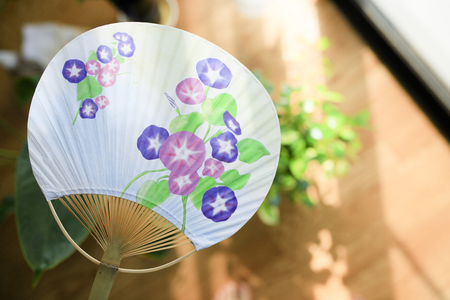 A fan and Japanの写真素材