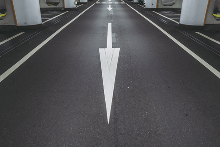 Asphalt and white linesの写真素材