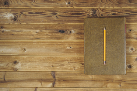 Wood and stationeryの写真素材