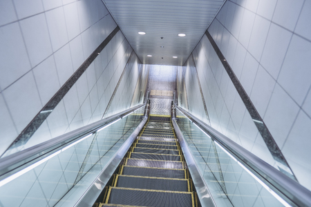 Buildings and escalatorsの写真素材