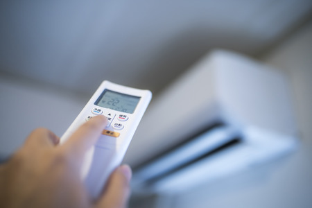 Air conditioner and remote controlの写真素材