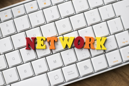 Network and computer keyboardの写真素材