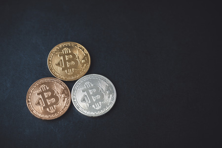 Business and bit coinの写真素材