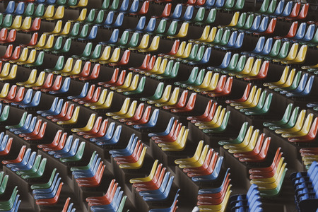 Audience seats and colorfulの写真素材