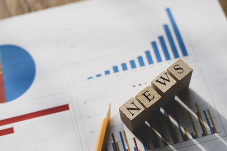 News and chartの写真素材
