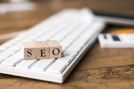 SEO and computer keyboardの写真素材