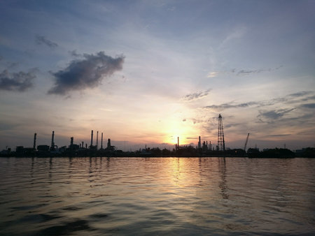 Morning at Chao Praya riverの素材