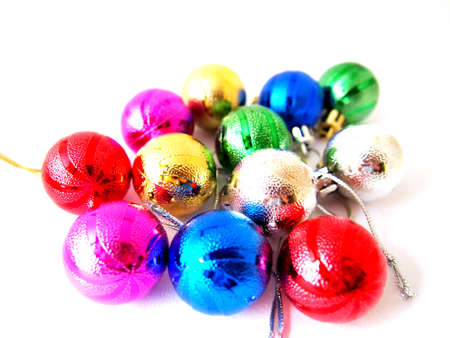 Colorful christmas ballの写真素材