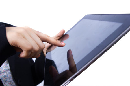 Woman using digital tablet 