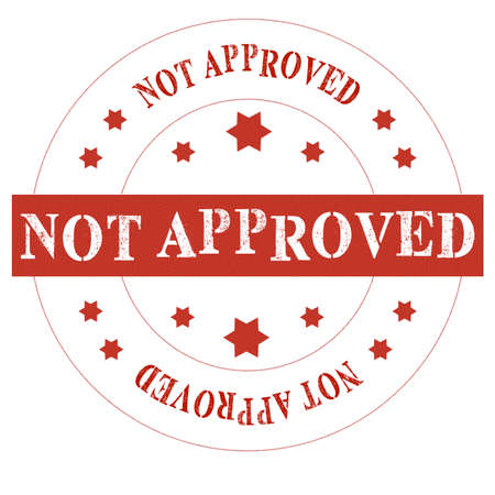 Red seal not approved on whiteの写真素材