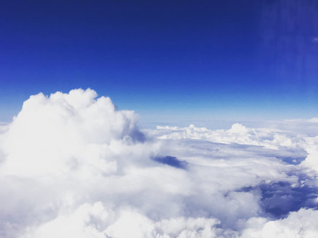 White cloud on blue sky