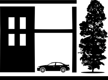 Illustration of a simple house isolated on white background.House flat icon.vectorのイラスト素材