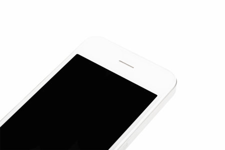 Touchscreen white smart phone