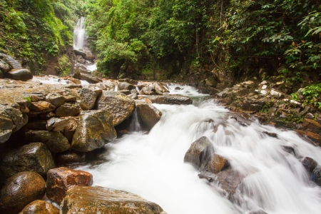 Waterfall in national park , Chanthaburi , thailandの写真素材