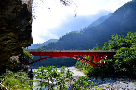 Bridge of 100 lions , Taroko National Parkの写真素材