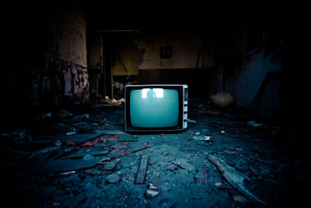 TV reflection の写真素材