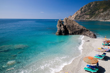 Relax in the sun in Monterossoの写真素材