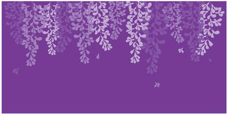 vector wisteria,purple flower in garden,wedding,card,のイラスト素材