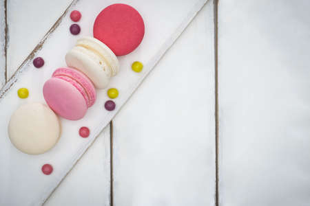 colorful macaroons, Sweet and tasty for cooking and restaurant menu,Top view,の写真素材