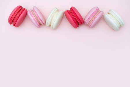 colorful macaroons, Sweet and tasty for cooking and restaurant menu,Top view,の写真素材