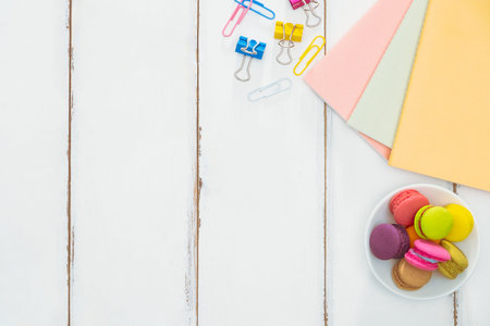 colorful macaroons, Sweet and tasty for cooking and restaurant menu,Top view,