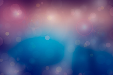 blue and pink abstract bokeh background Christmas and Happy new year on blurred bokeh.