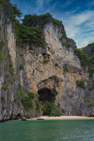Thousand islands, the natural wonders of Halong Bay in Vietnamの写真素材