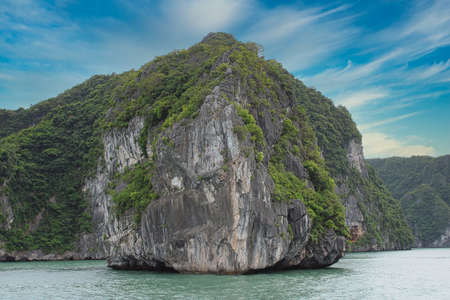 The beautiful and tropical islands in Halong Bayの写真素材
