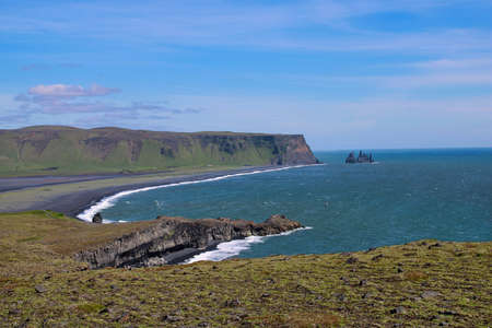 DyrhÃ³laey & Reynisfjara Beach in Southern Icelandの写真素材