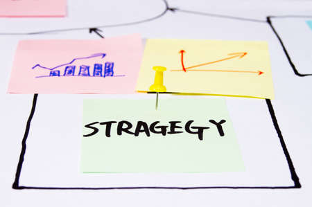 business man make success by management, innovation and strategyの写真素材