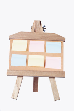 The blank message boards isolated on a white backgroundの写真素材