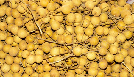 Close-up of a bunch of longan