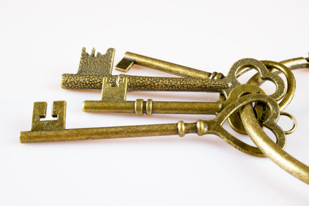 Features a series of restoring ancient ways is the keys on a white background