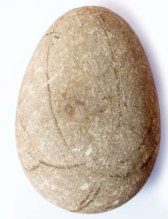 Pebble texture close-up. Isolated on white backgroundの写真素材