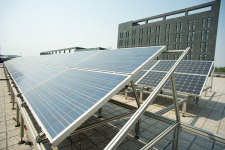 Small-scale solar power generation equipment on the roof