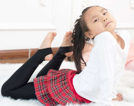 A picture of a little ballerina dancing over の写真素材