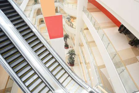 Interior design of a new modern shopping centerのeditorial素材