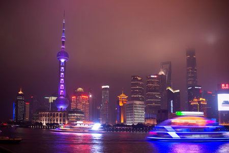 2016 Spring Festival in Shanghai pudong new area at night