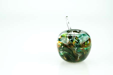 A souvenir from Malta, colorful apple-shaped blown glassの写真素材