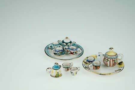 Mini ceramic tea cup setの写真素材