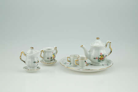 Mini ceramic tea cup setの写真素材